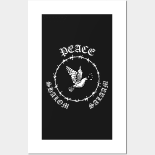 Peace Shalom Salaam Palestine Israel Hardcore Punk Posters and Art